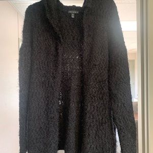 NWOT Tribal black eyelash cardigan medium